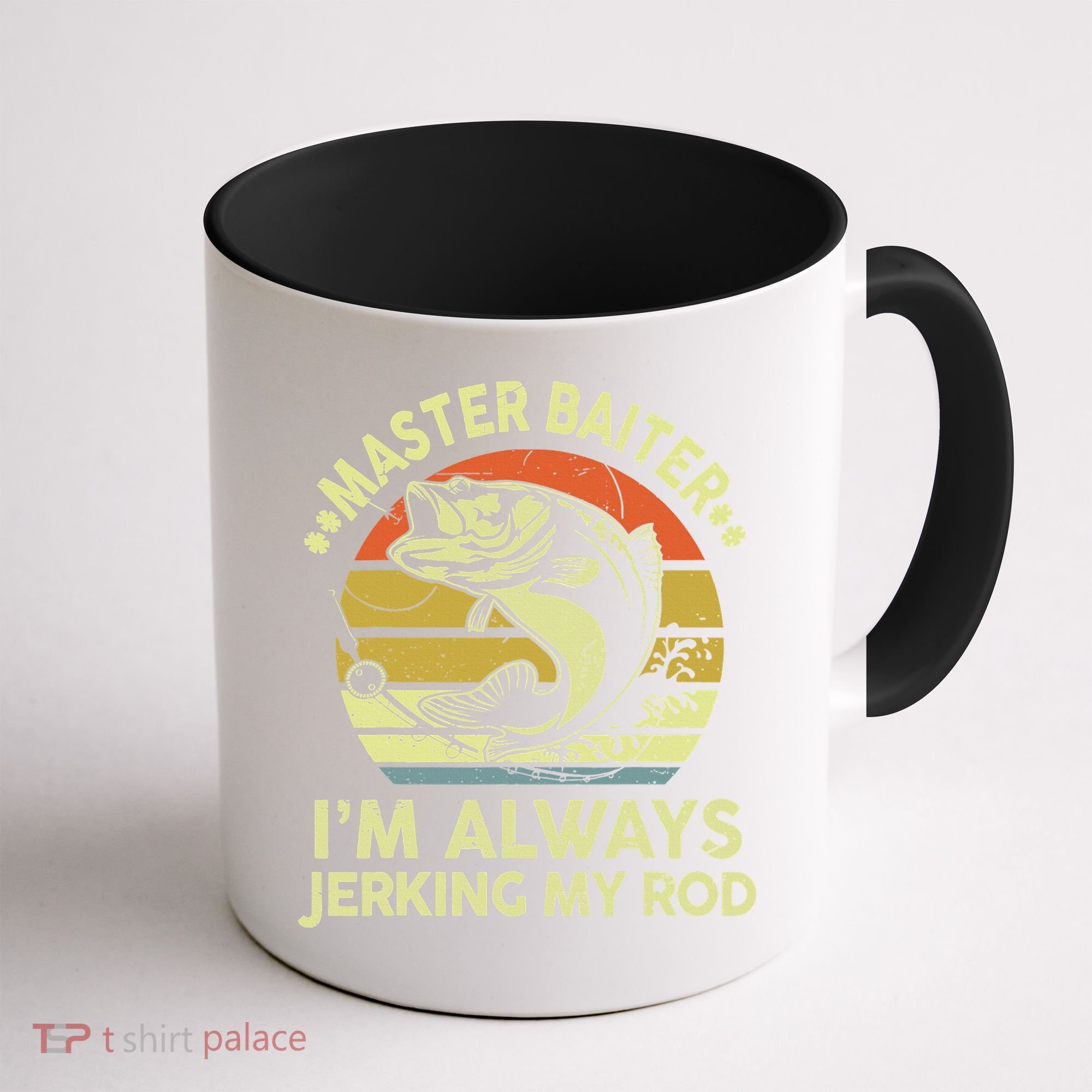 Fishing Masterbaiter Funny Bass Dad Coffee Mug