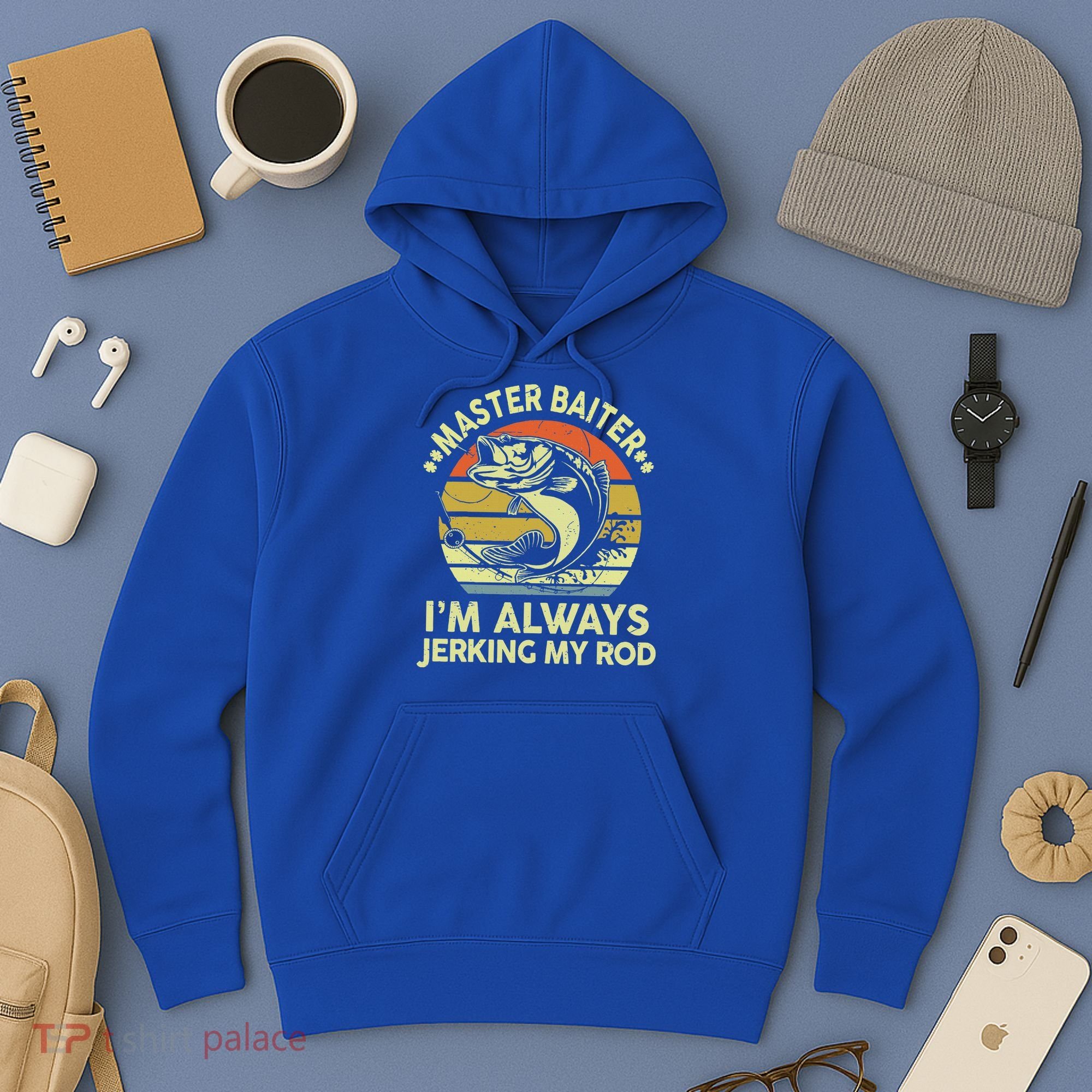Fishing Masterbaiter Funny Bass Dad Hoodie