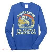 Fishing Masterbaiter Funny Bass Dad Long Sleeve Shirt thumb 0