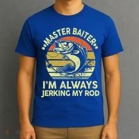 Fishing Masterbaiter Funny Bass Dad T-Shirt thumb 3