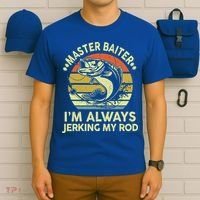 Fishing Masterbaiter Funny Bass Dad T-Shirt thumb 6