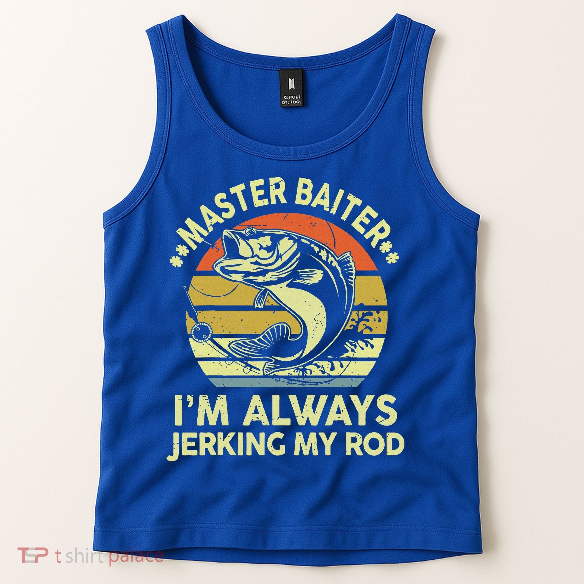 Fishing Masterbaiter Funny Bass Dad Tank Top