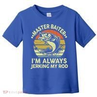 Fishing Masterbaiter Funny Bass Dad Toddler T-Shirt thumb 0