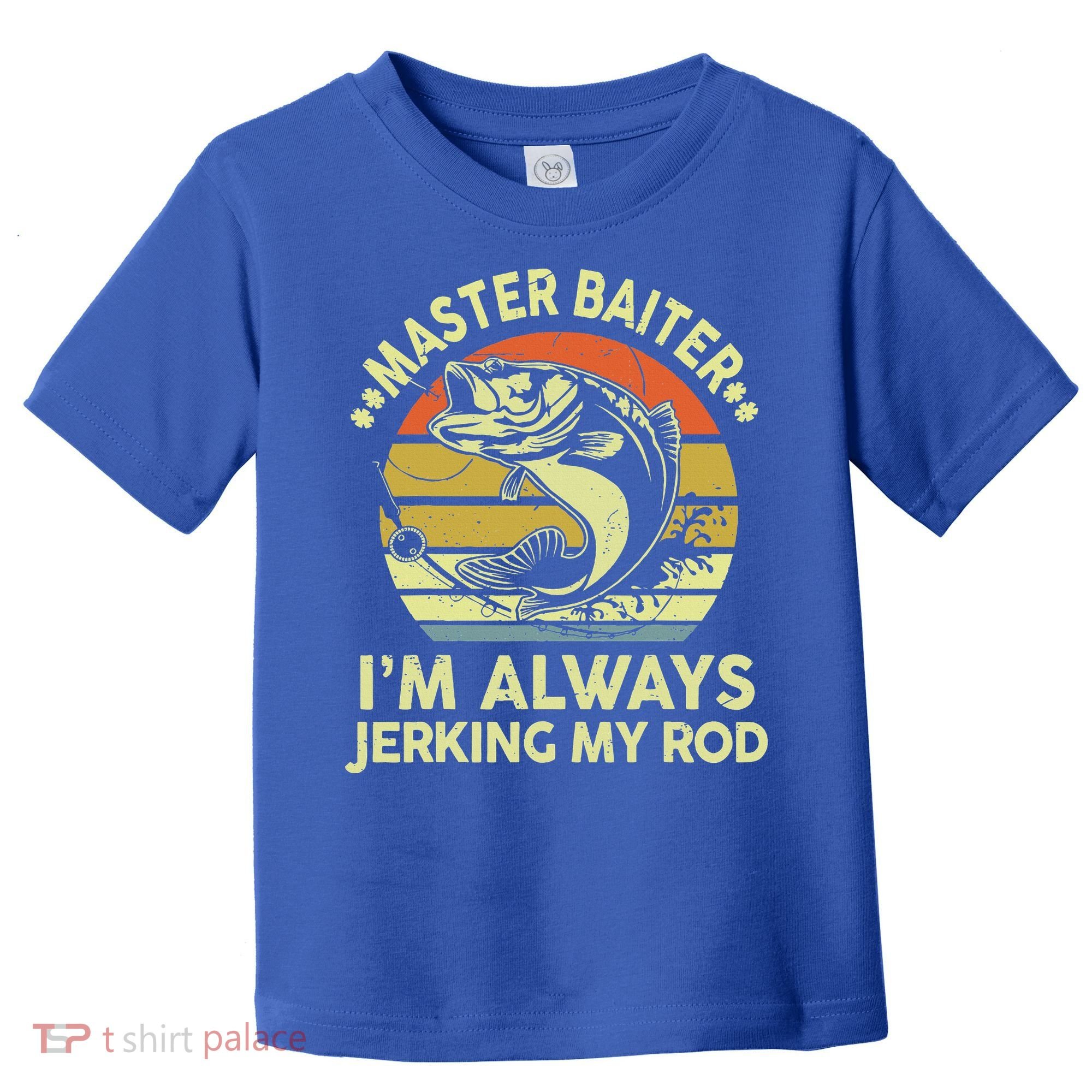 Fishing Masterbaiter Funny Bass Dad Toddler T-Shirt