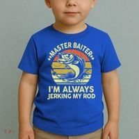 Fishing Masterbaiter Funny Bass Dad Toddler T-Shirt thumb 2