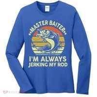 Fishing Masterbaiter Funny Bass Dad Women's Long Sleeve Shirt thumb 0
