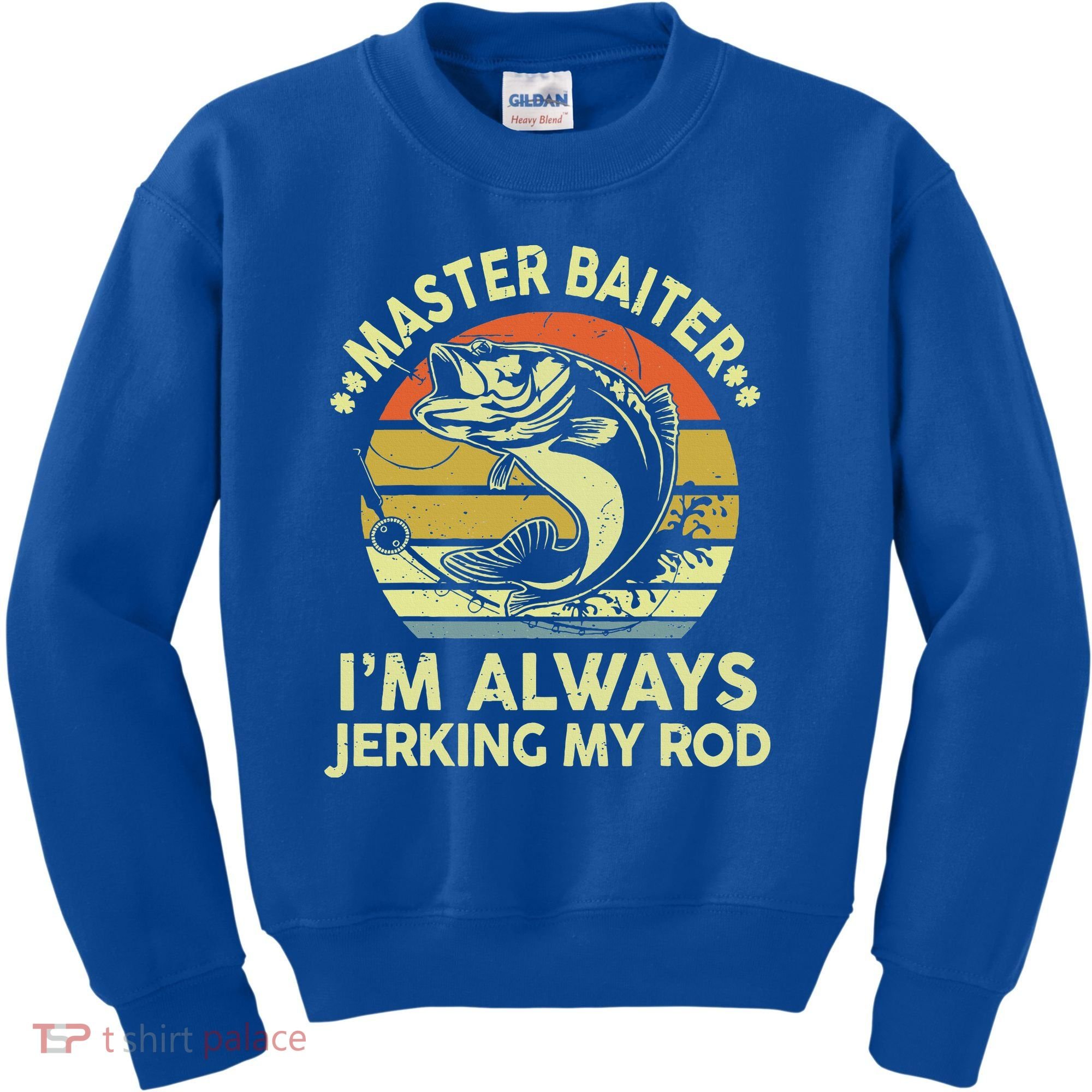 Fishing Masterbaiter Funny Bass Dad Kids Sweatshirt