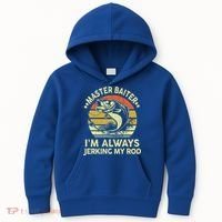 Fishing Masterbaiter Funny Bass Dad Kids Hoodie thumb 0