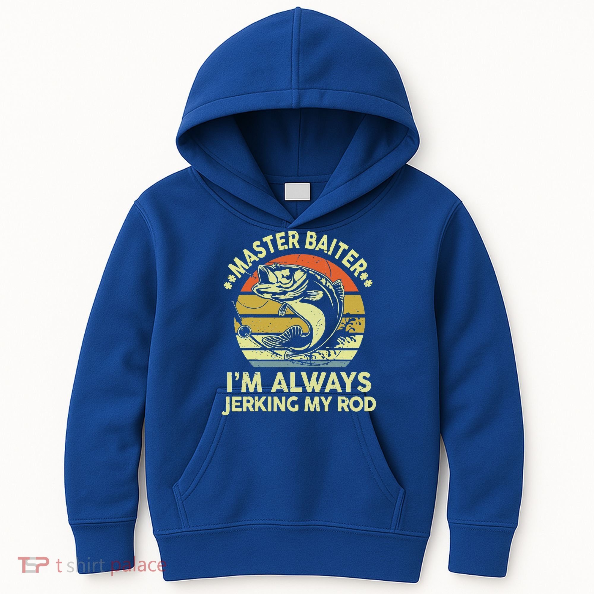 Fishing Masterbaiter Funny Bass Dad Kids Hoodie