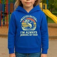 Fishing Masterbaiter Funny Bass Dad Kids Hoodie thumb 3