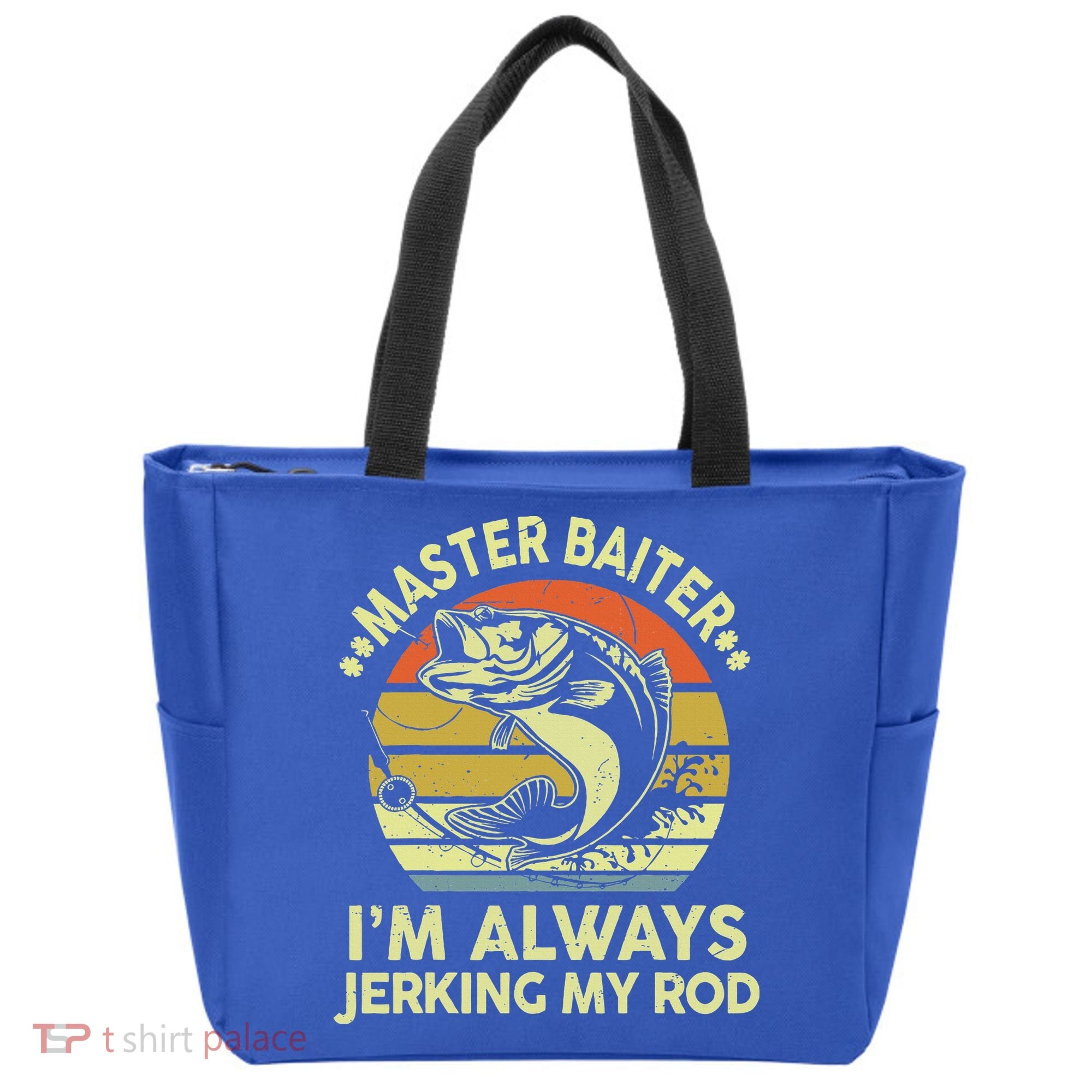 Fishing Masterbaiter Funny Bass Dad Tote Bag