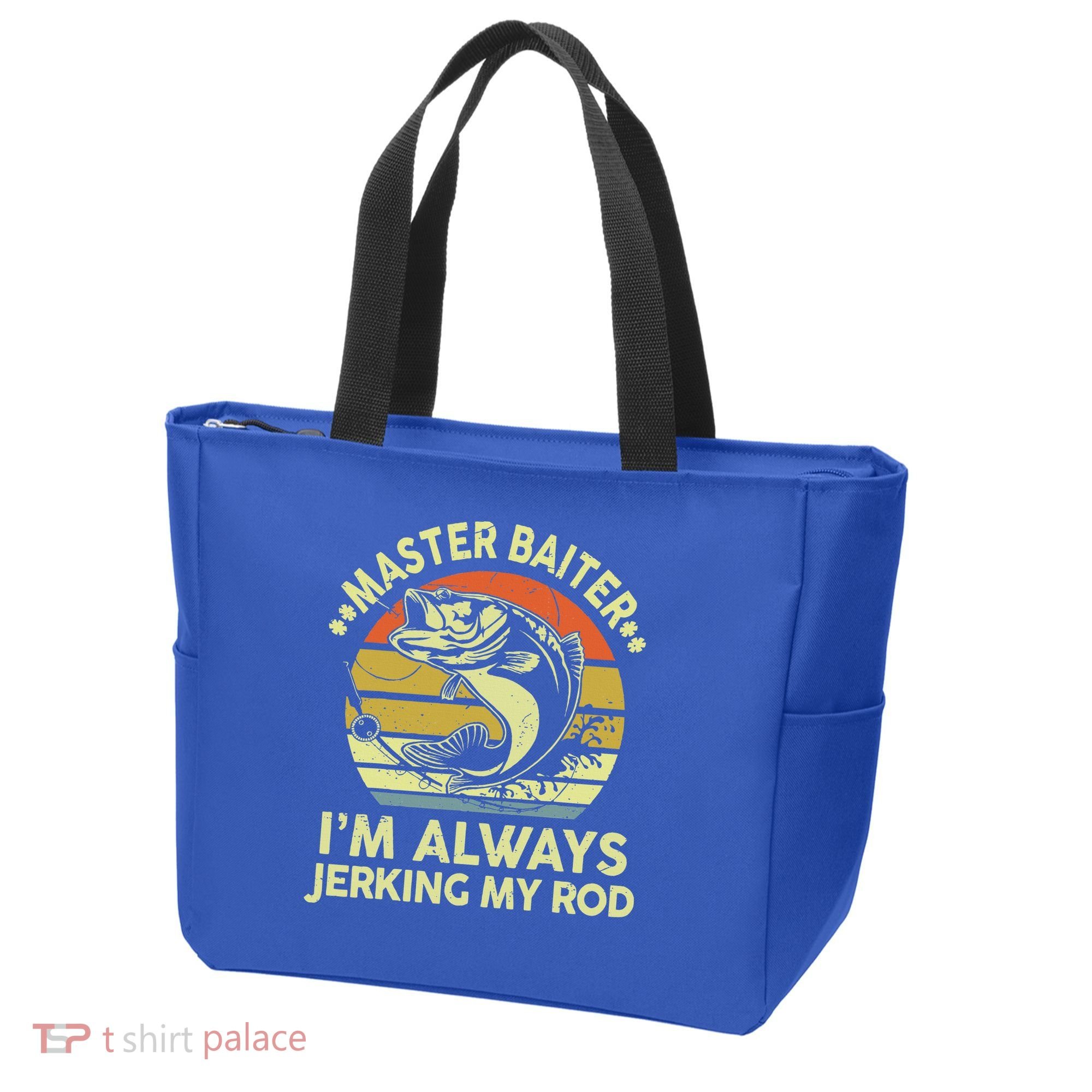 Fishing Masterbaiter Funny Bass Dad Tote Bag