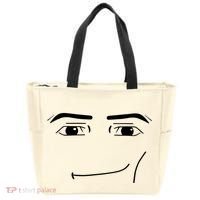 Foblox Man Face Meme Funny Costume Tees Tote Bag thumb 0
