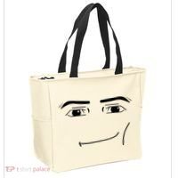 Foblox Man Face Meme Funny Costume Tees Tote Bag thumb 2
