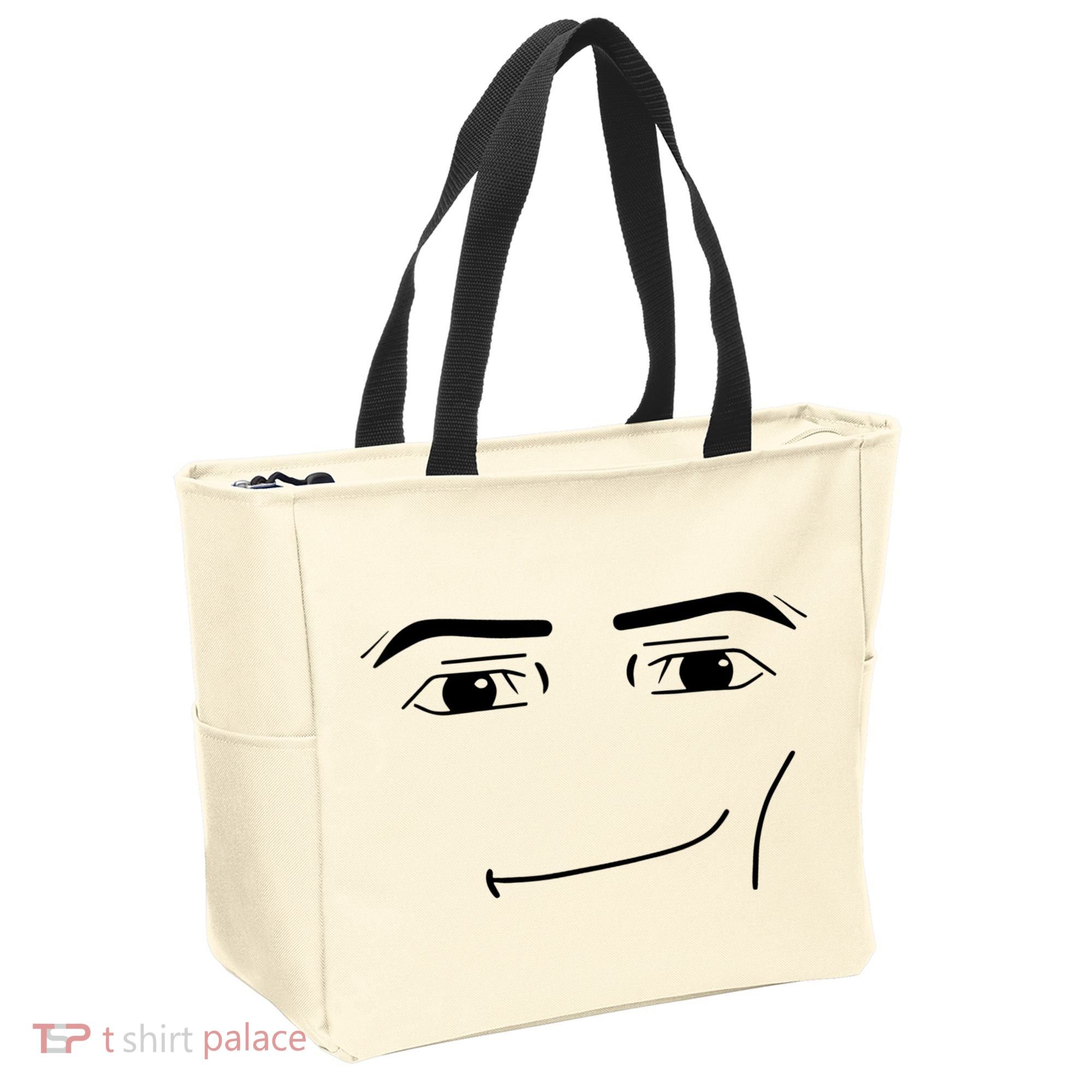 Foblox Man Face Meme Funny Costume Tees Tote Bag