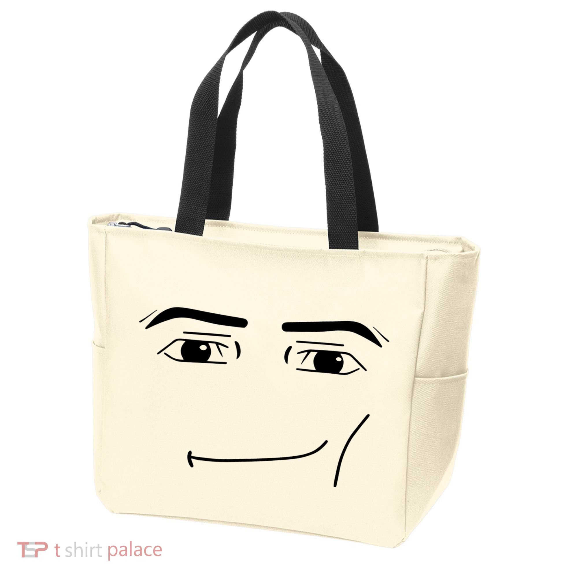 Foblox Man Face Meme Funny Costume Tees Tote Bag