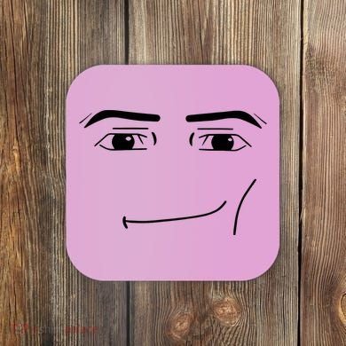 Foblox Man Face Meme Funny Costume Tees Coaster