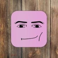 Foblox Man Face Meme Funny Costume Tees Coaster thumb 0