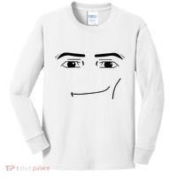 Foblox Man Face Meme Funny Costume Tees Kids Long Sleeve Shirt thumb 0
