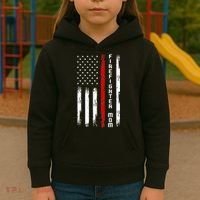 Firefighter Mom Firefighter Kids Hoodie thumb 3