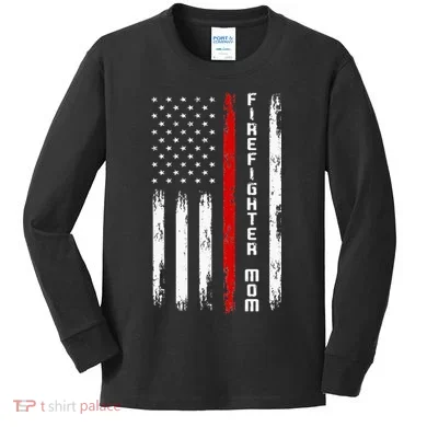 Firefighter Mom Firefighter Kids Long Sleeve Shirt