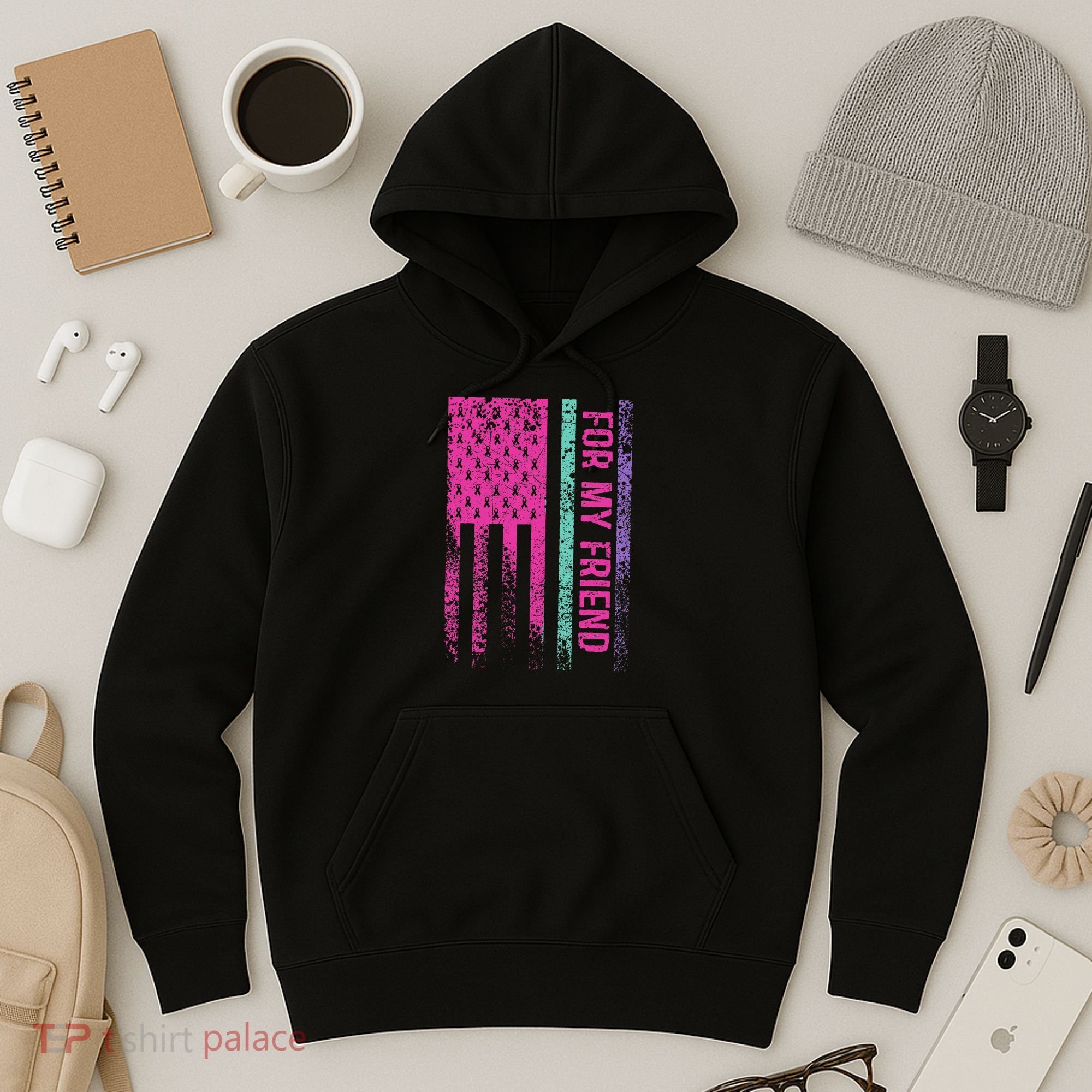 For My Friend Thyroid Cancer Awareness Hoodie