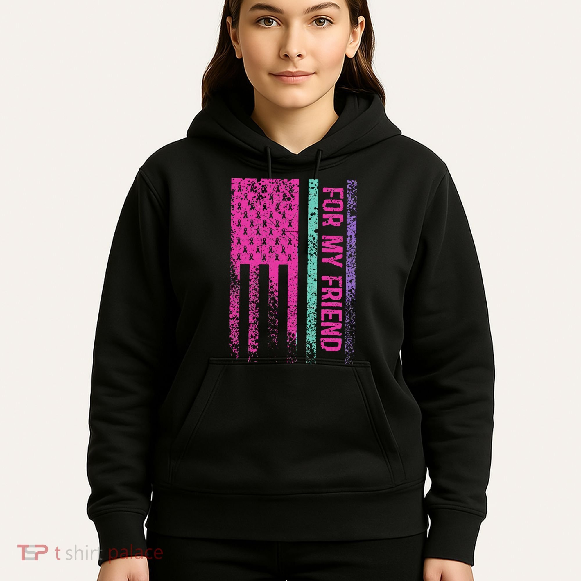 For My Friend Thyroid Cancer Awareness Hoodie