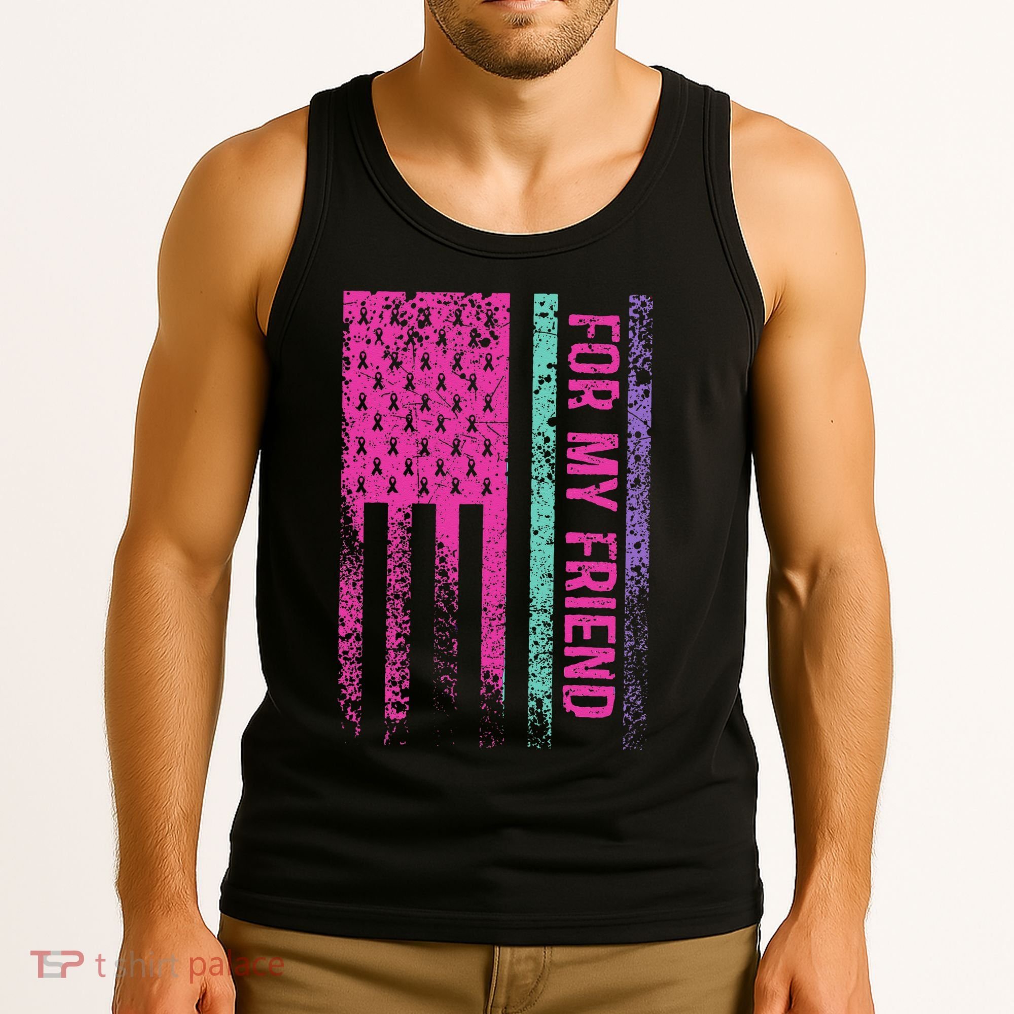 For My Friend Thyroid Cancer Awareness Tank Top