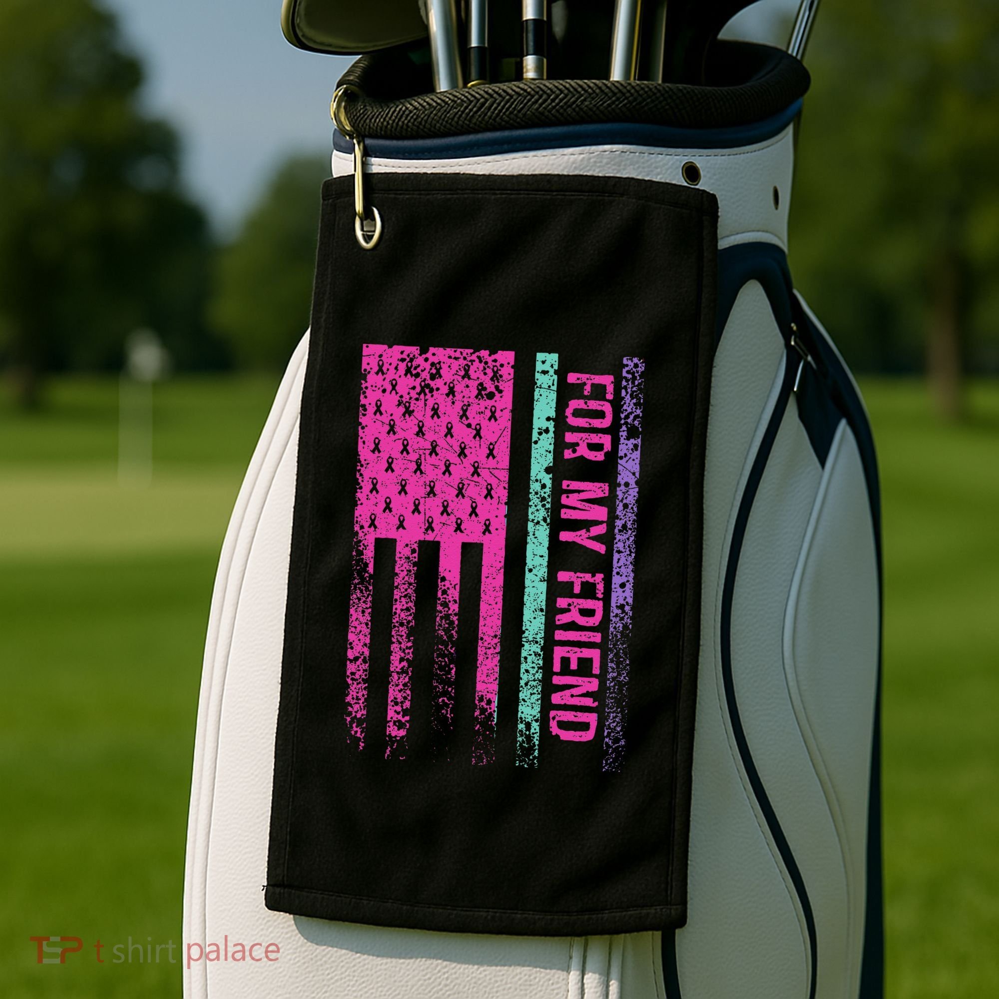 For My Friend Thyroid Cancer Awareness Golf Towel