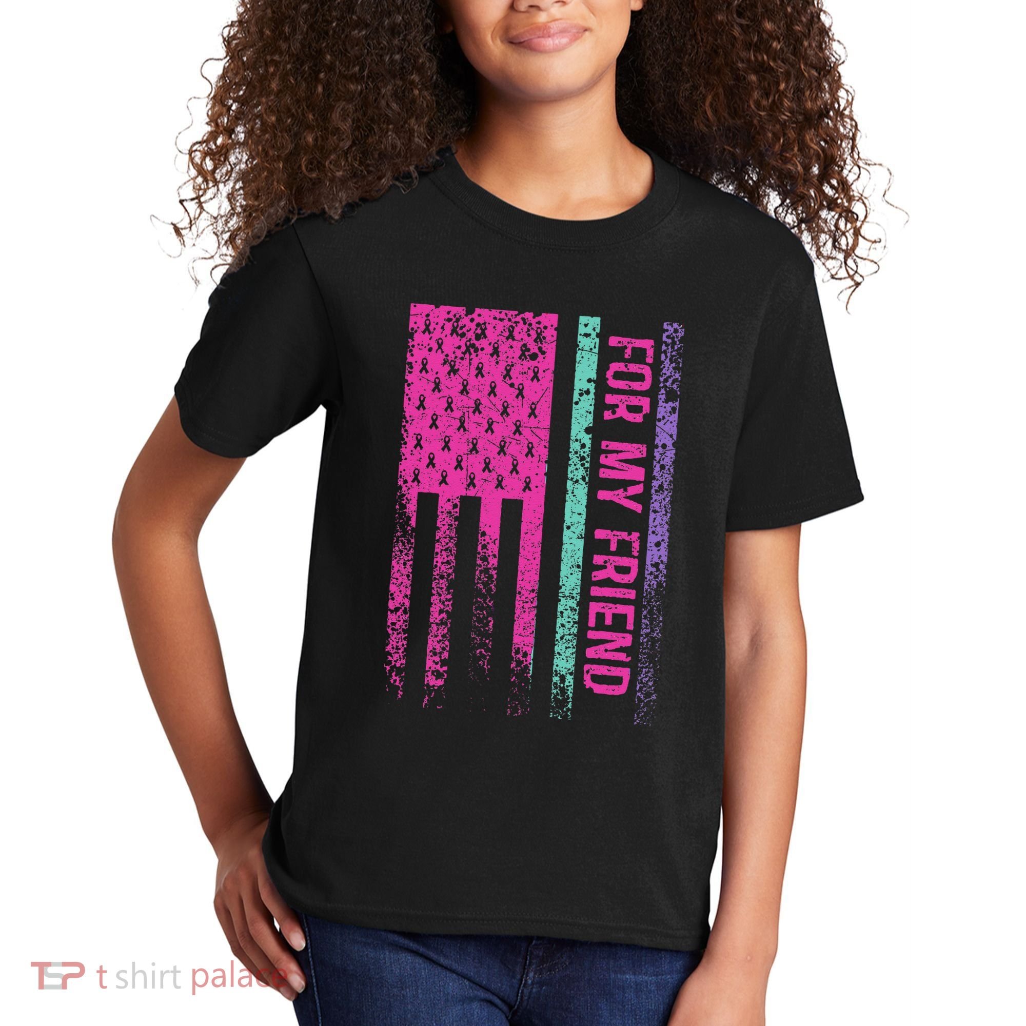 For My Friend Thyroid Cancer Awareness Kids T-Shirt