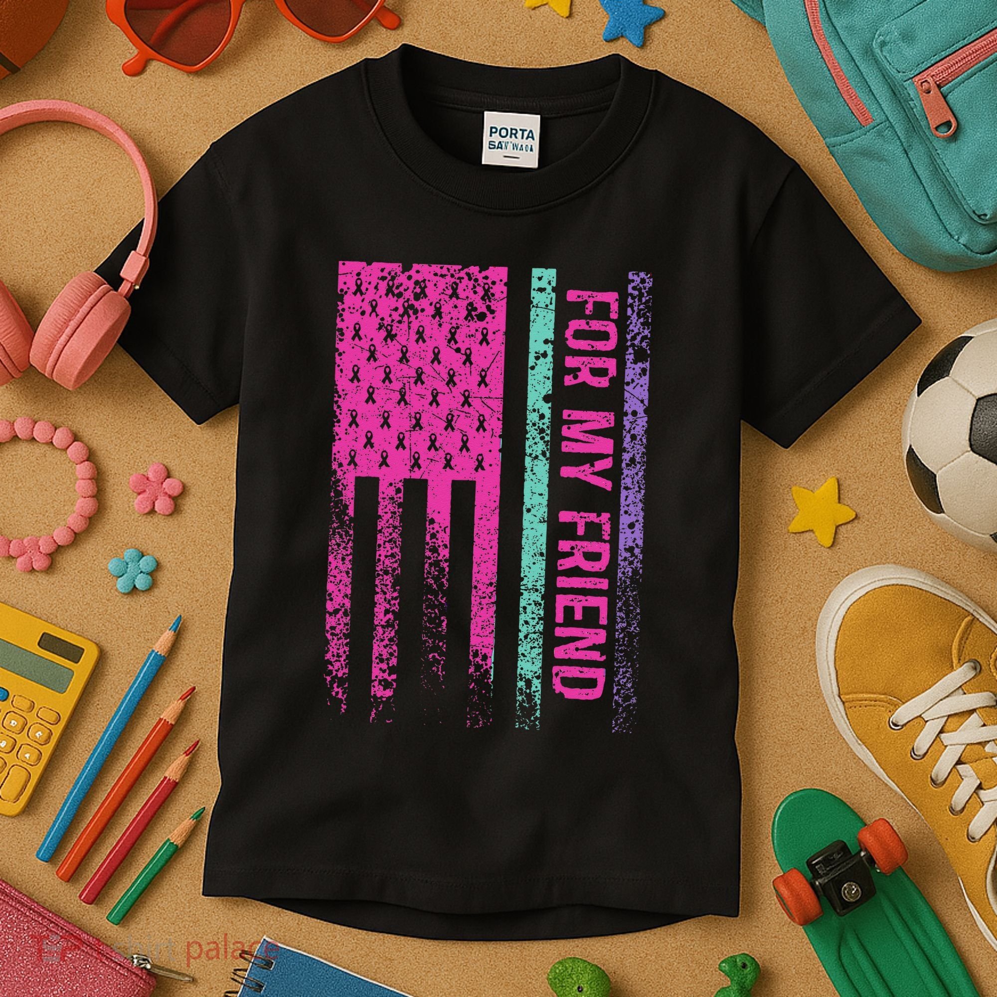 For My Friend Thyroid Cancer Awareness Kids T-Shirt