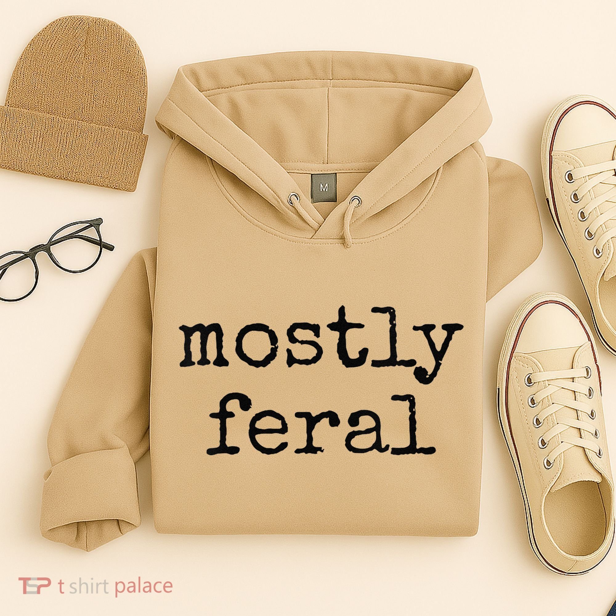 Funny Mostly Feral Party Animal Hoodie