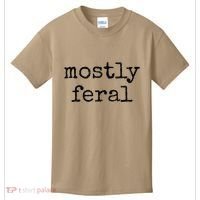 Funny Mostly Feral Party Animal Kids T-Shirt thumb 0