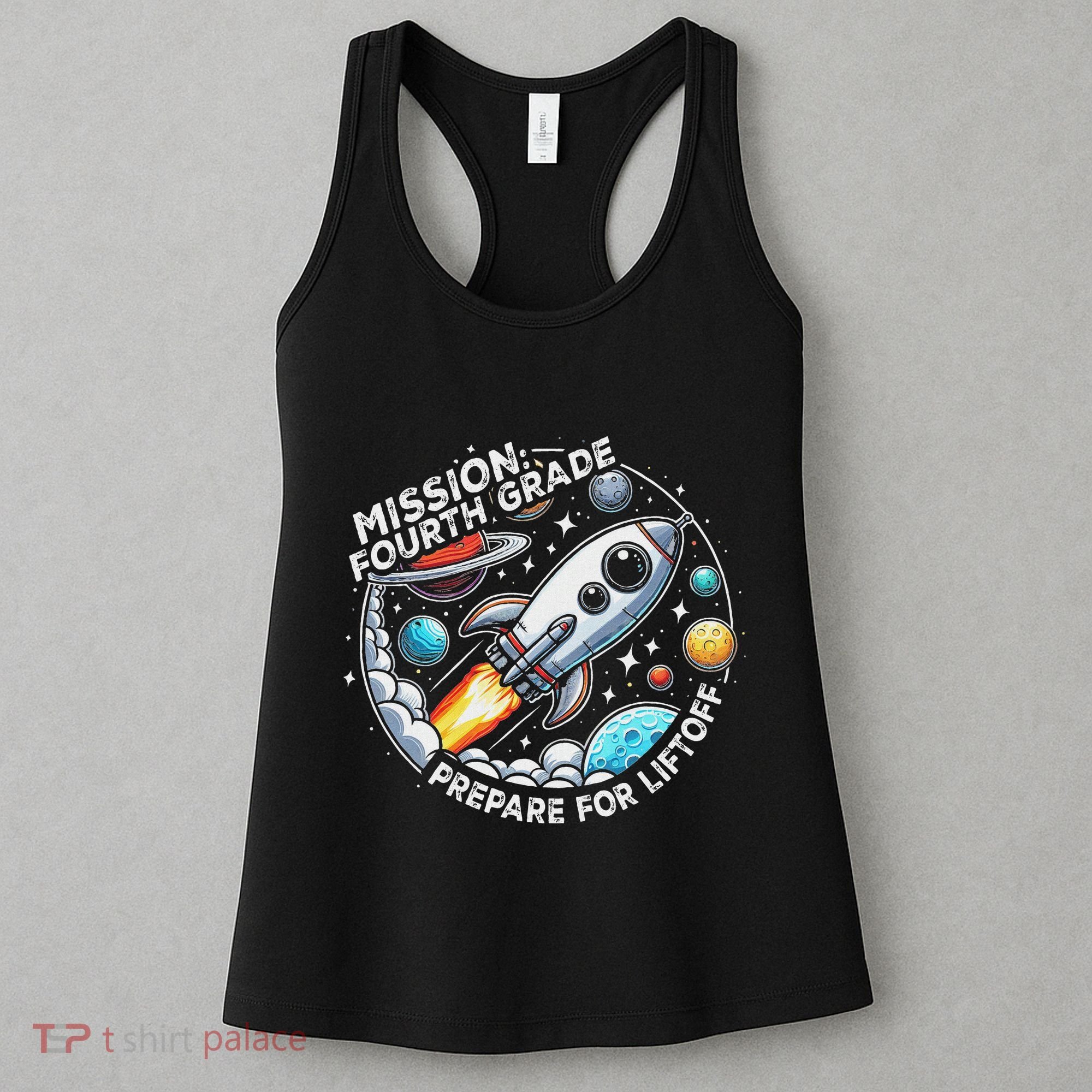 Funny Mission Fourth Grade Back To School Teachers Students Women's Tank Top