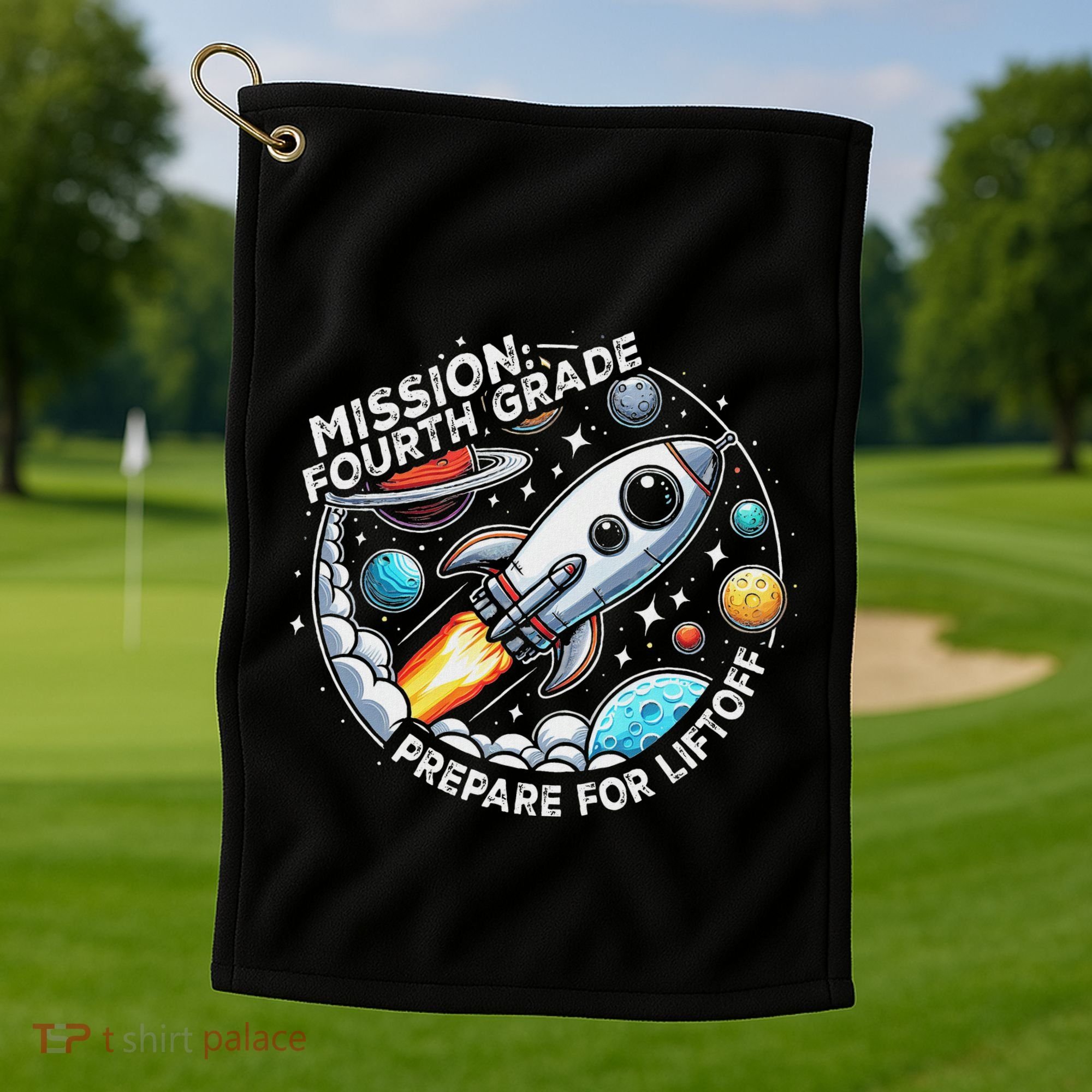 Funny Mission Fourth Grade Back To School Teachers Students Golf Towel