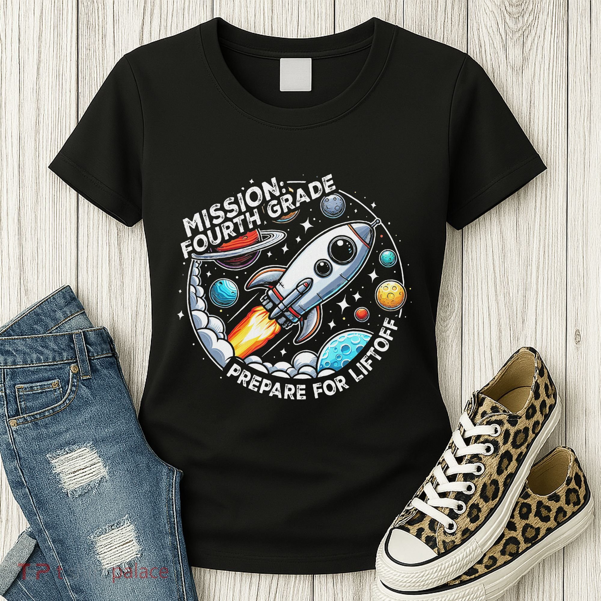 Funny Mission Fourth Grade Back To School Teachers Students Women's T-Shirt