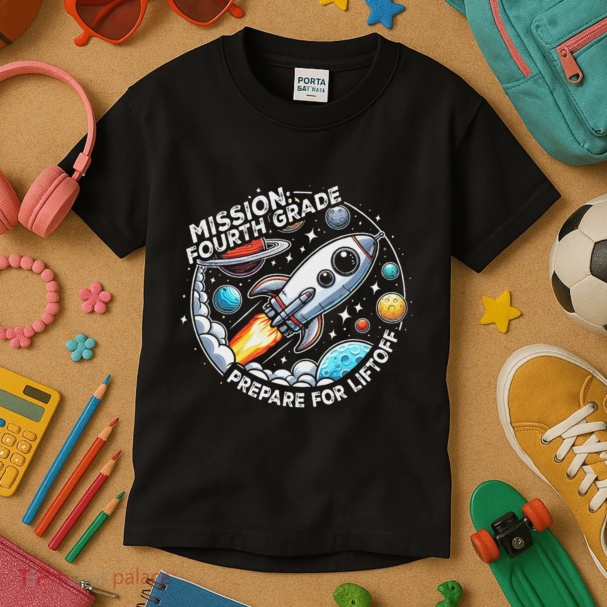Funny Mission Fourth Grade Back To School Teachers Students Kids T-Shirt