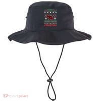 Funny Merry Ferretmas Ugly Christmas Sweater Ferret Santa Bucket Hat thumb 0