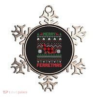Funny Merry Ferretmas Ugly Christmas Sweater Ferret Santa Ornament thumb 0