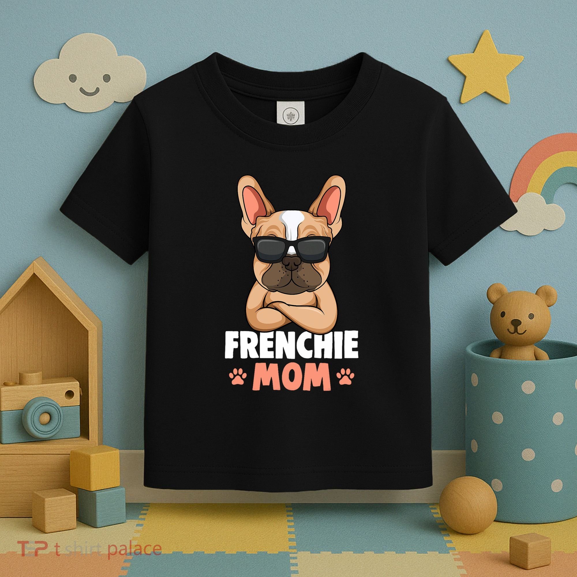 Frenchie Mom French Bulldog Dog Toddler T-Shirt