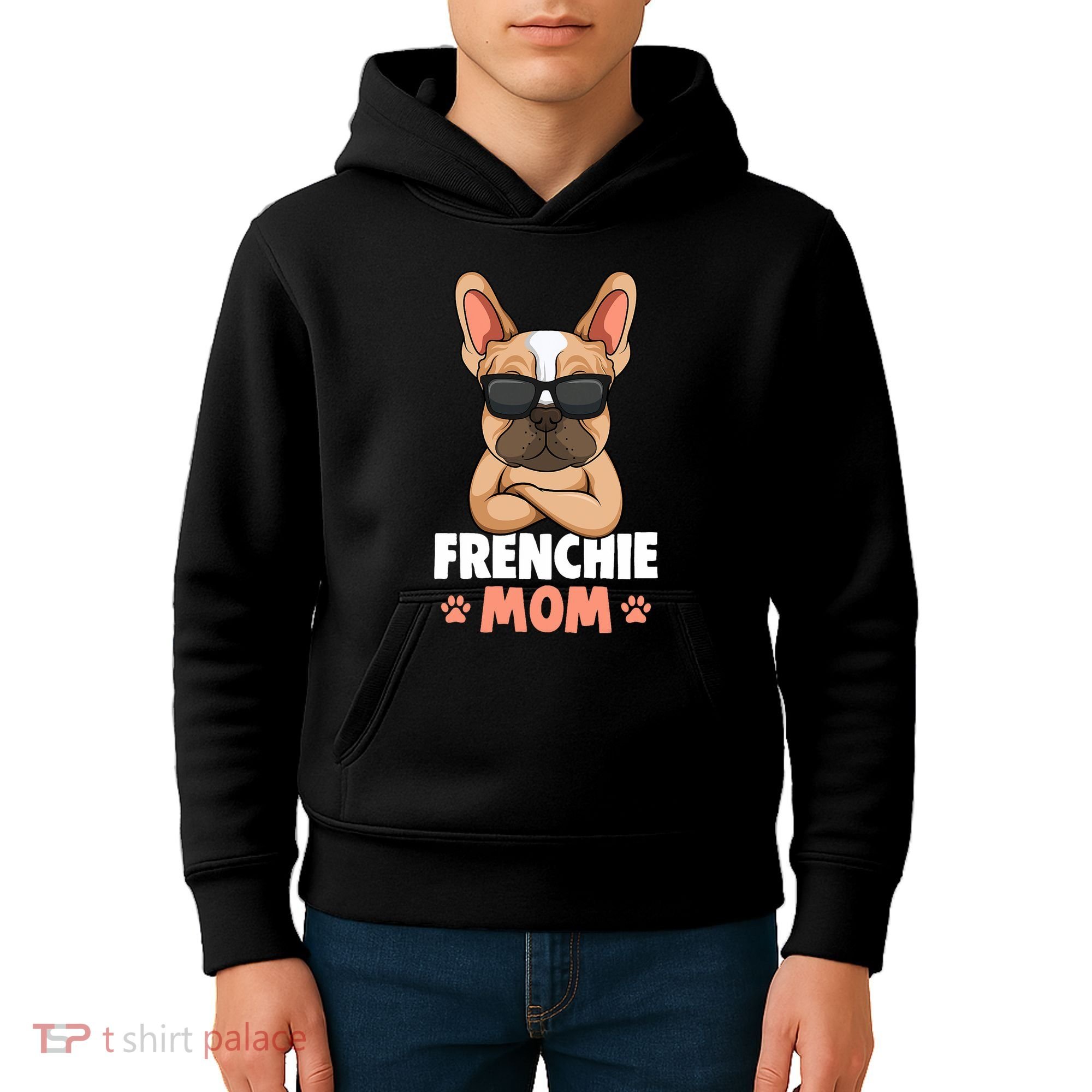Frenchie Mom French Bulldog Dog Kids Hoodie