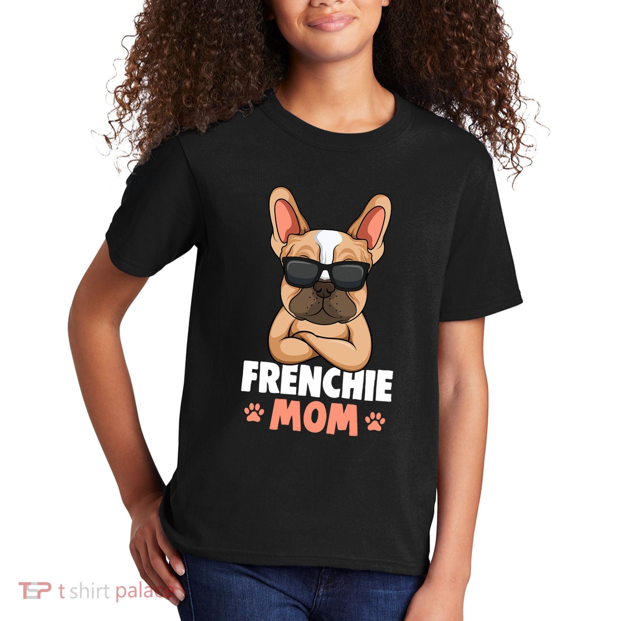 Frenchie Mom French Bulldog Dog Kids T-Shirt