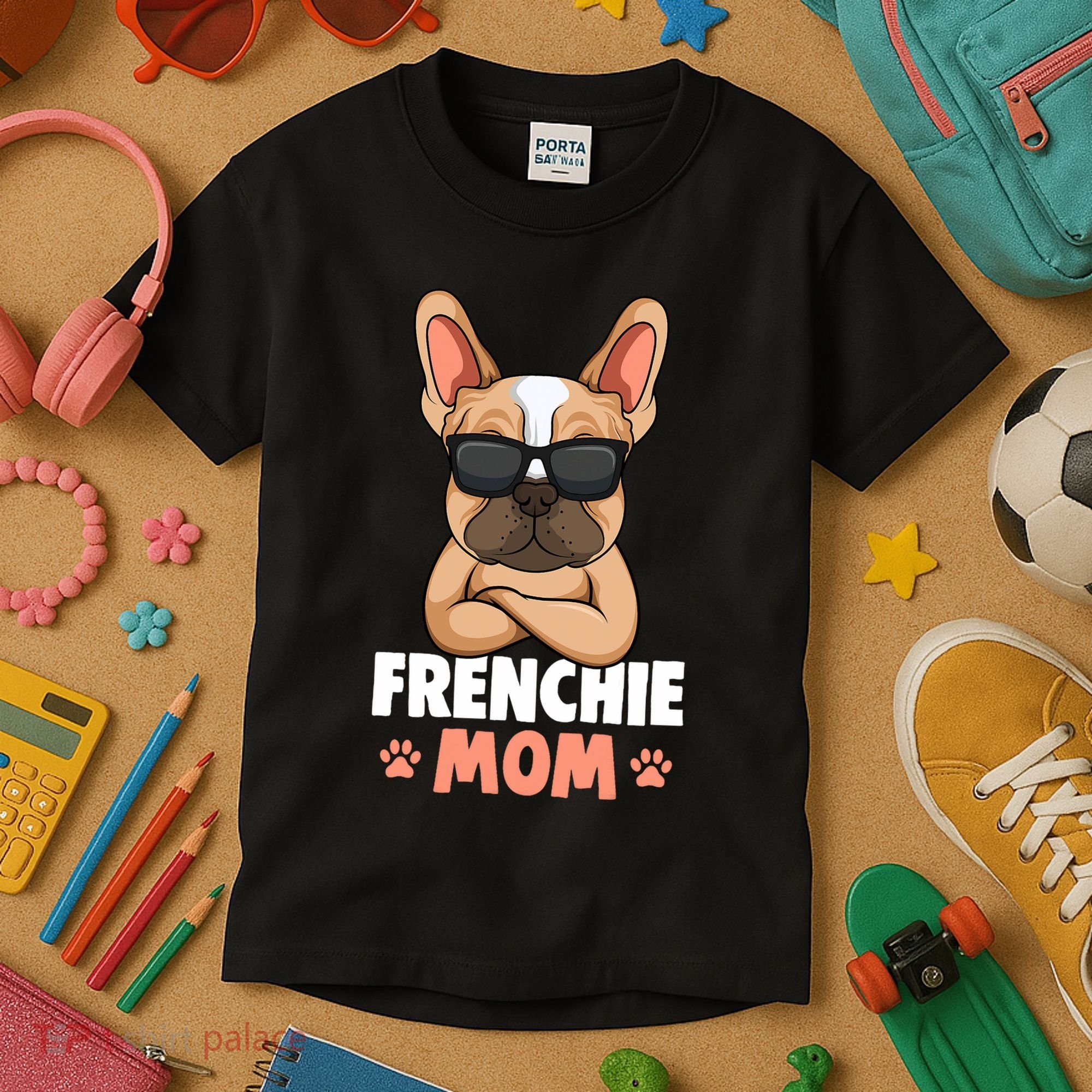 Frenchie Mom French Bulldog Dog Kids T-Shirt