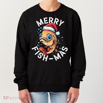 Funny Merry Fishmas Christmas Fish Great Gift Women's Sweatshirt