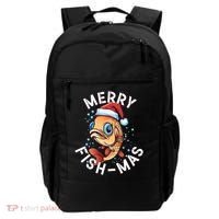 Funny Merry Fishmas Christmas Fish Great Gift Backpack thumb 0