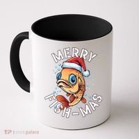 Funny Merry Fishmas Christmas Fish Great Gift Coffee Mug thumb 0
