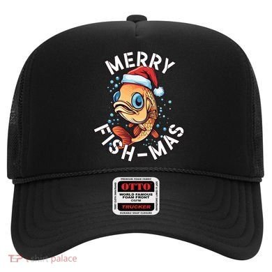 Funny Merry Fishmas Christmas Fish Great Gift Hat