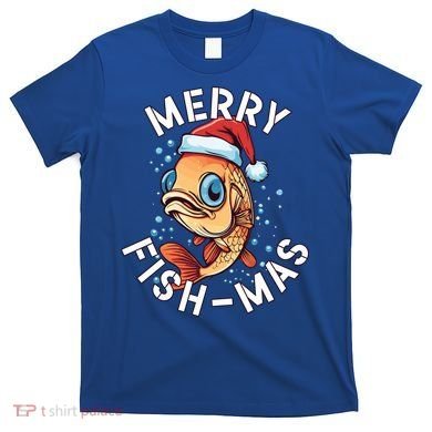 Funny Merry Fishmas Christmas Fish Great Gift T-Shirt