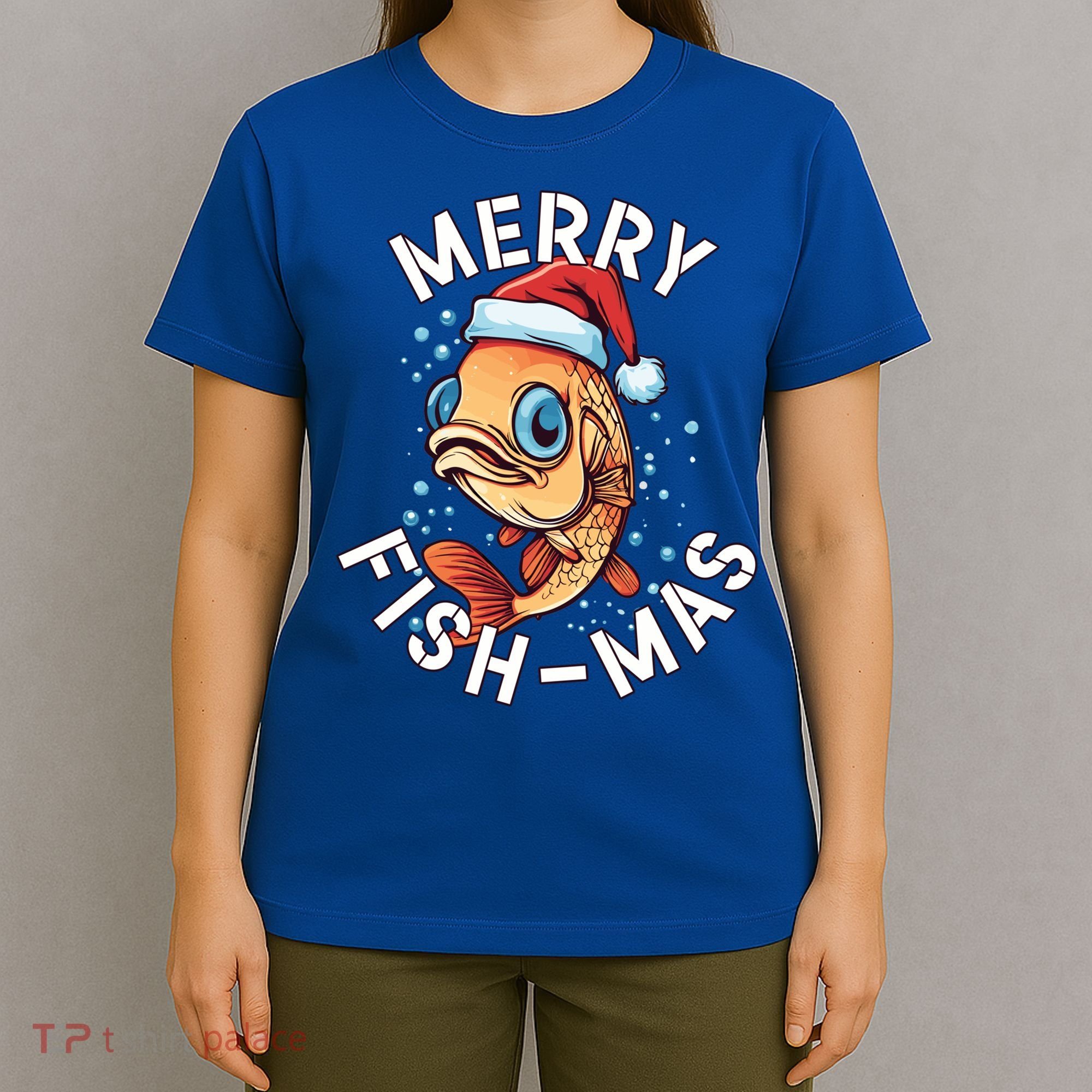 Funny Merry Fishmas Christmas Fish Great Gift T-Shirt