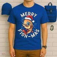 Funny Merry Fishmas Christmas Fish Great Gift T-Shirt thumb 6